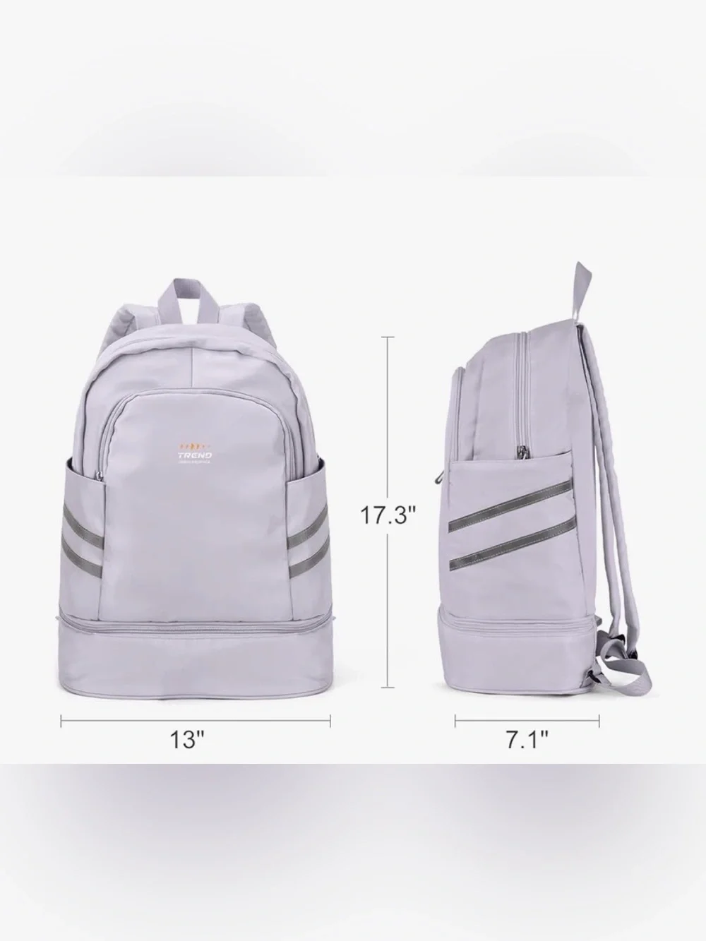 NWT Coofay Lavender Gym Backpack Shoe & Wet Compartment